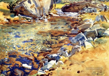 Paisajes Painting - Arroyo entre rocas paisaje John Singer Sargent